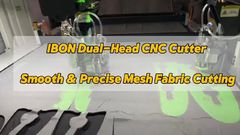 4-Layer Mesh? No Problem! | Dual-Head CNC Cutter for Sportswear, Velcro & TPU #cuttingmachine