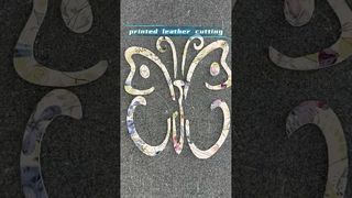 Κοπή σχημάτων πεταλούδας από εμπριμέ δέρμα – Καθαρό & Ακριβές!