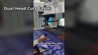 IB1606 Μηχανή κοπής διπλής κεφαλής | Κοπή πολλαπλών στρώσεων για εργοστάσια υποδημάτων